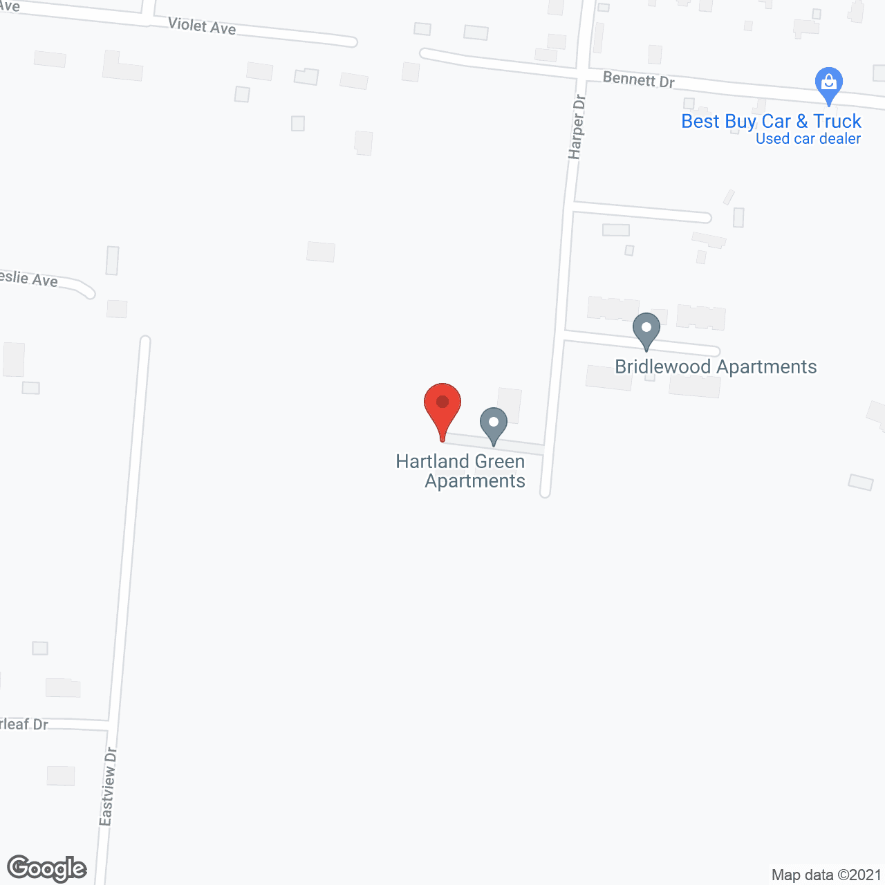 Hartland Green in google map