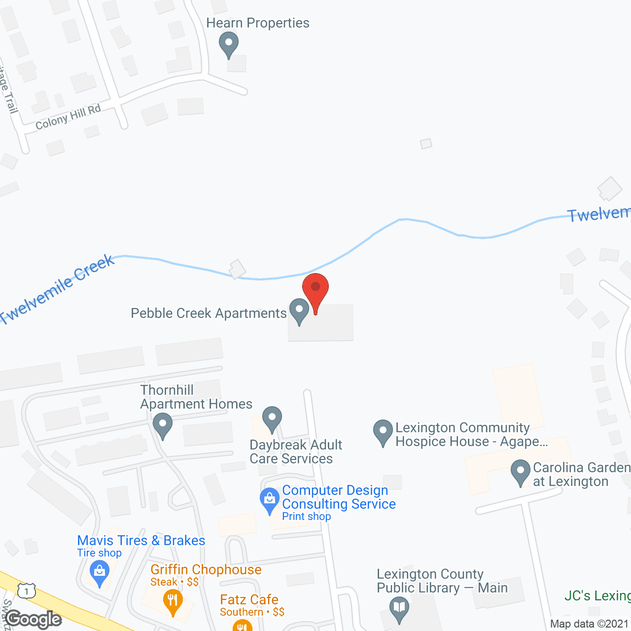 Pebble Creek Senior Apartments in google map