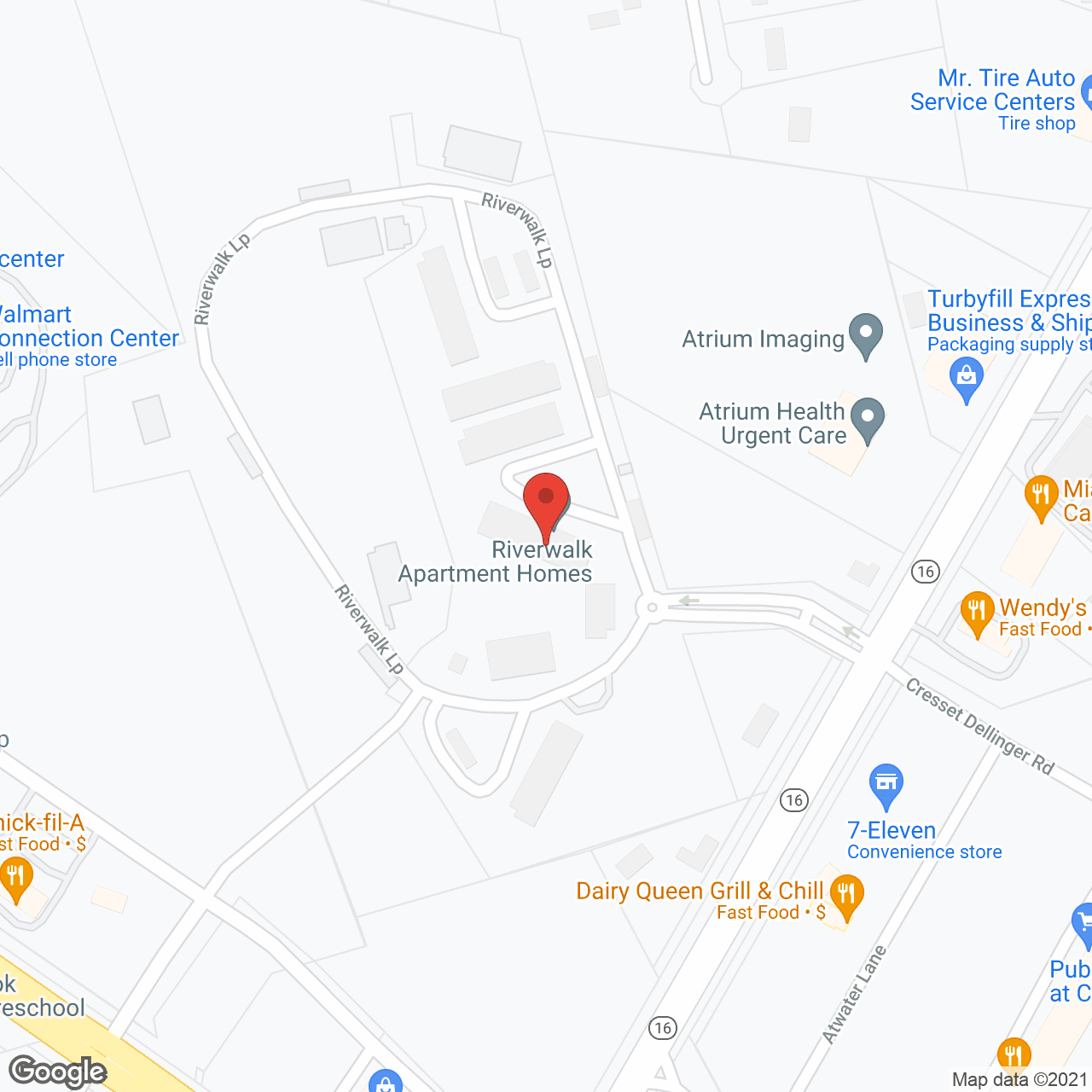 Riverwalk Apartments in google map