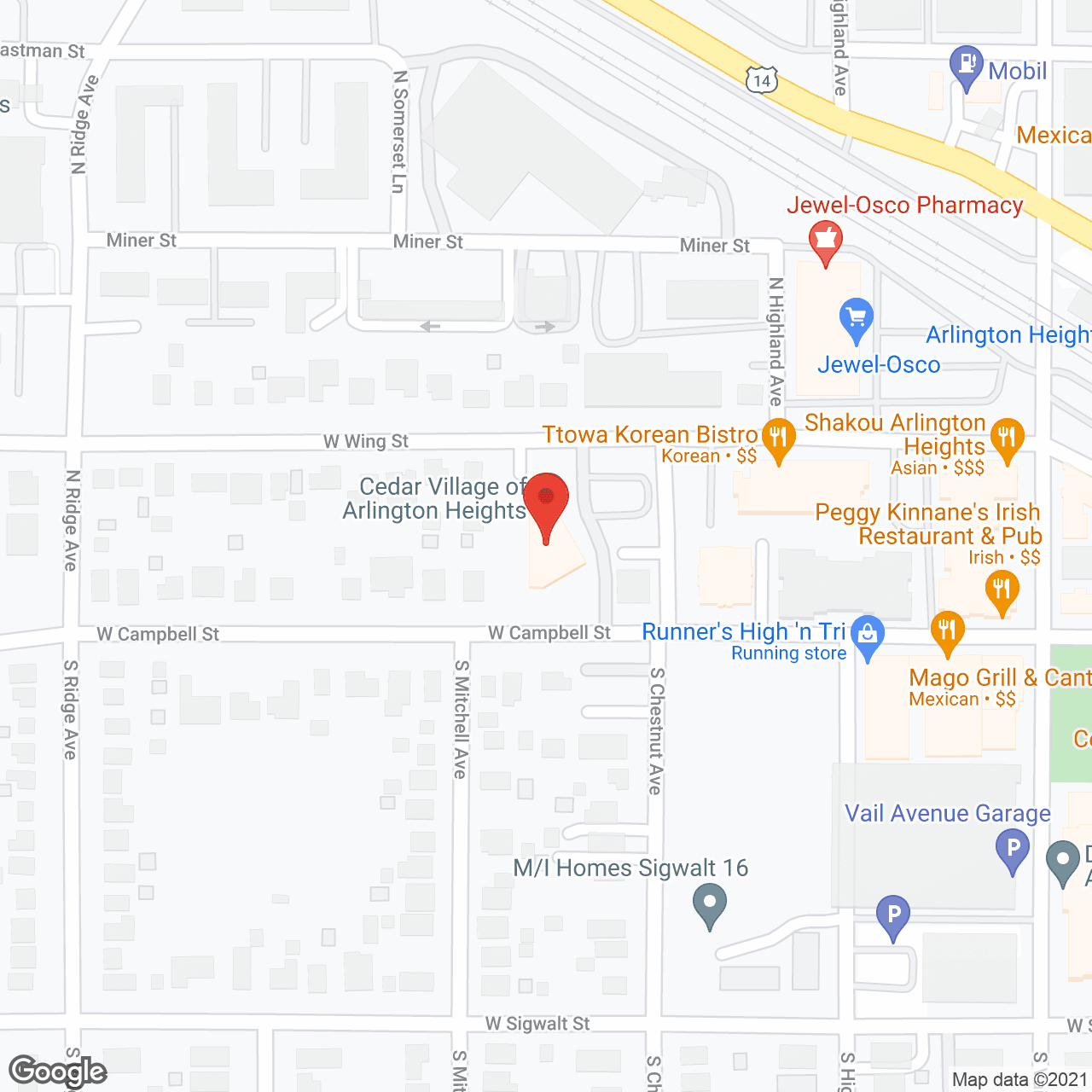 Cedar Village of Arlington Heights in google map