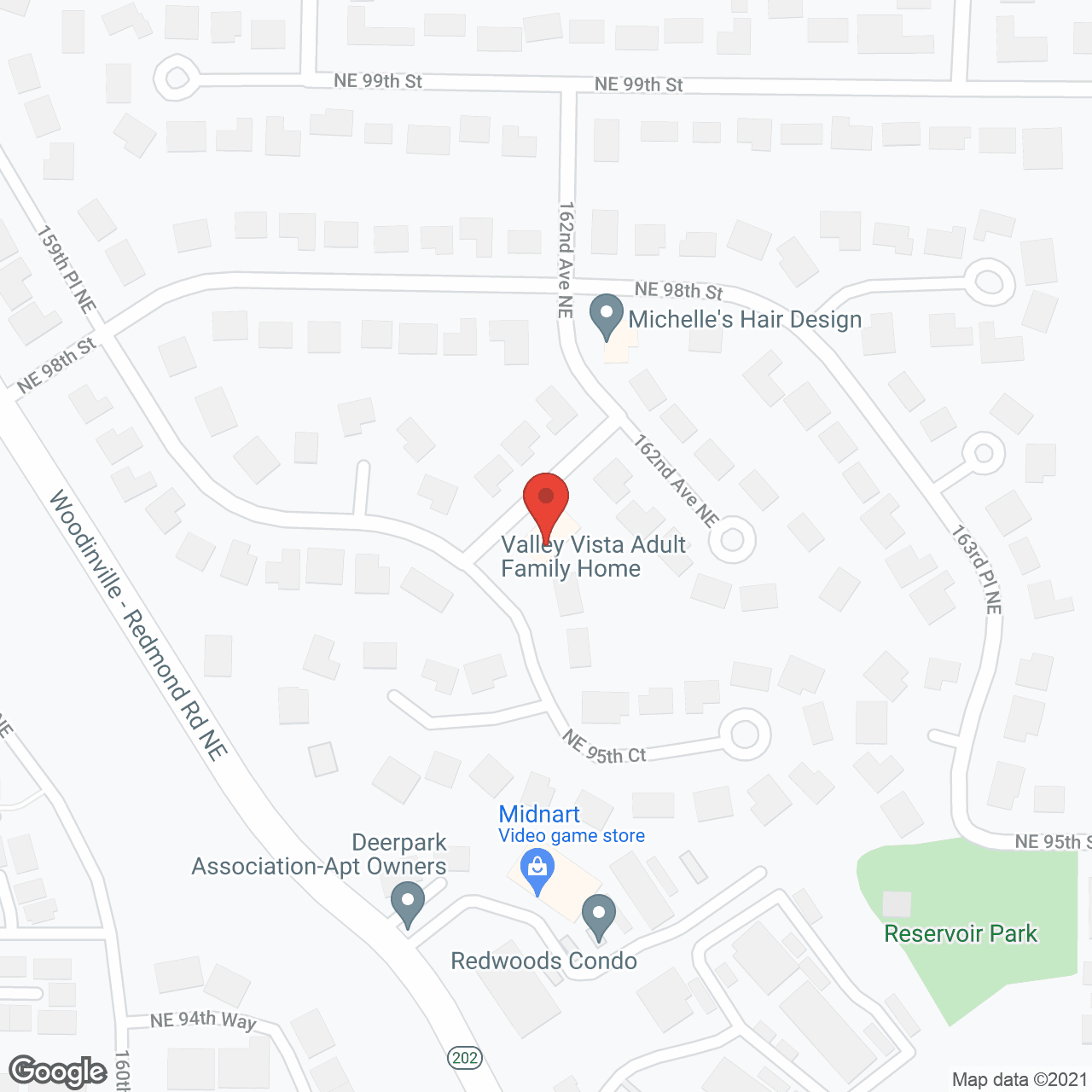 Valley Vista Adult Family Home Inc in google map