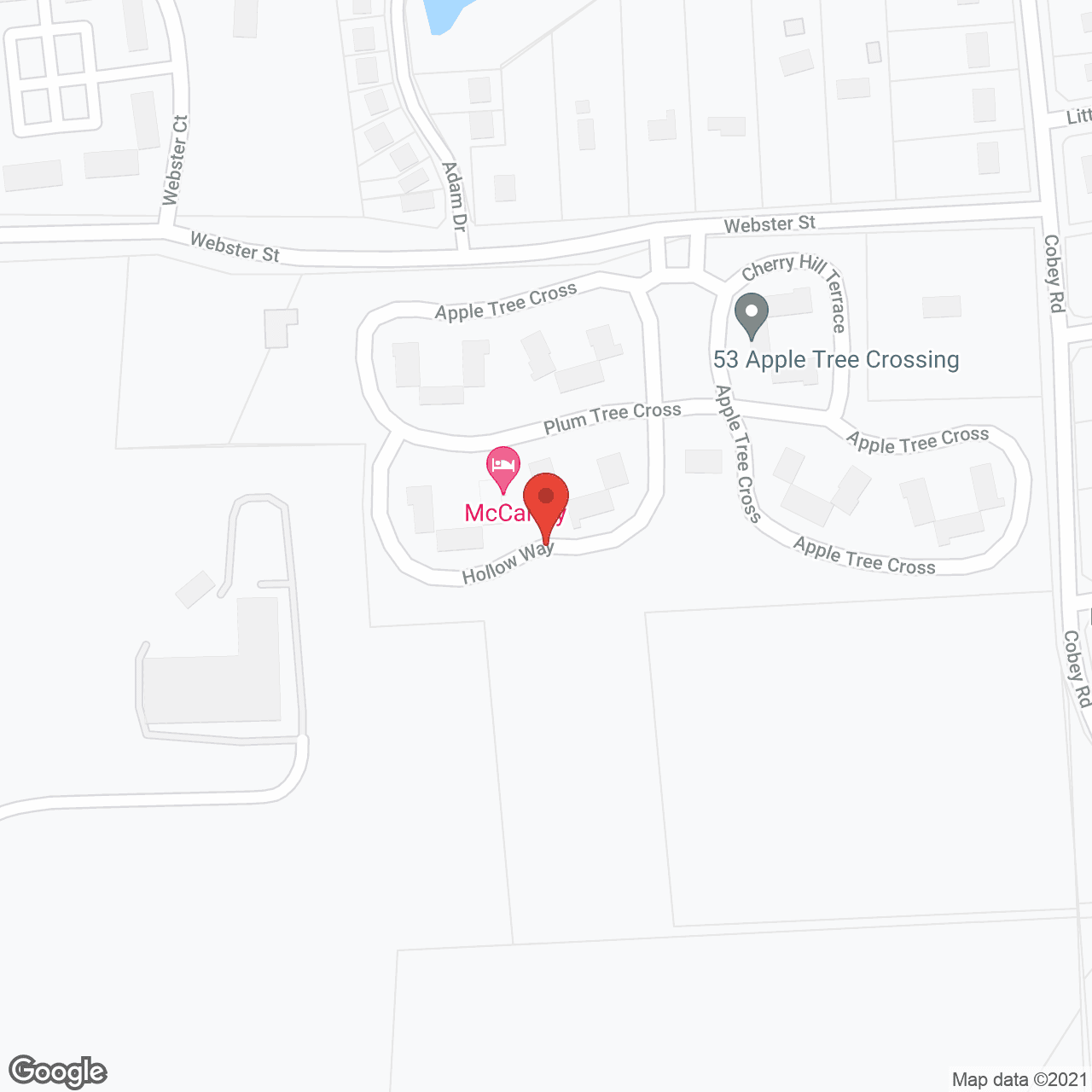 Orchard Ridge in google map