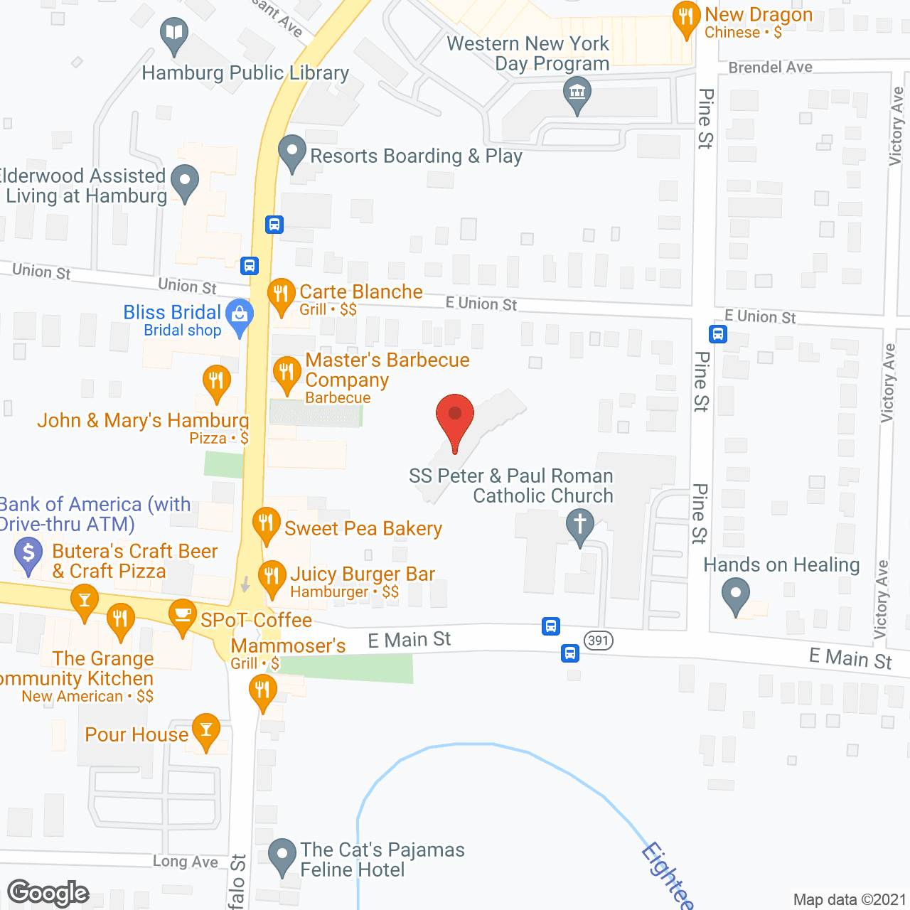Creek Bend Heights in google map