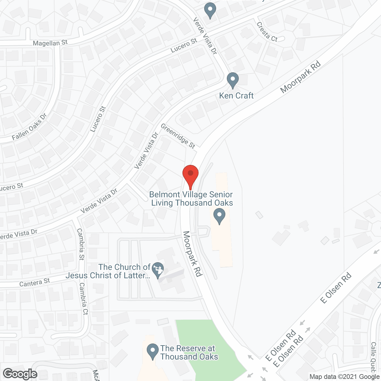 Belmont Village Thousand Oaks in google map