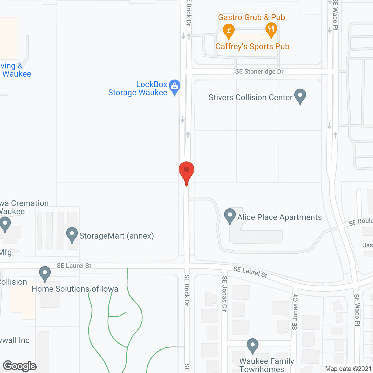 Thomas Place at Waukee in google map