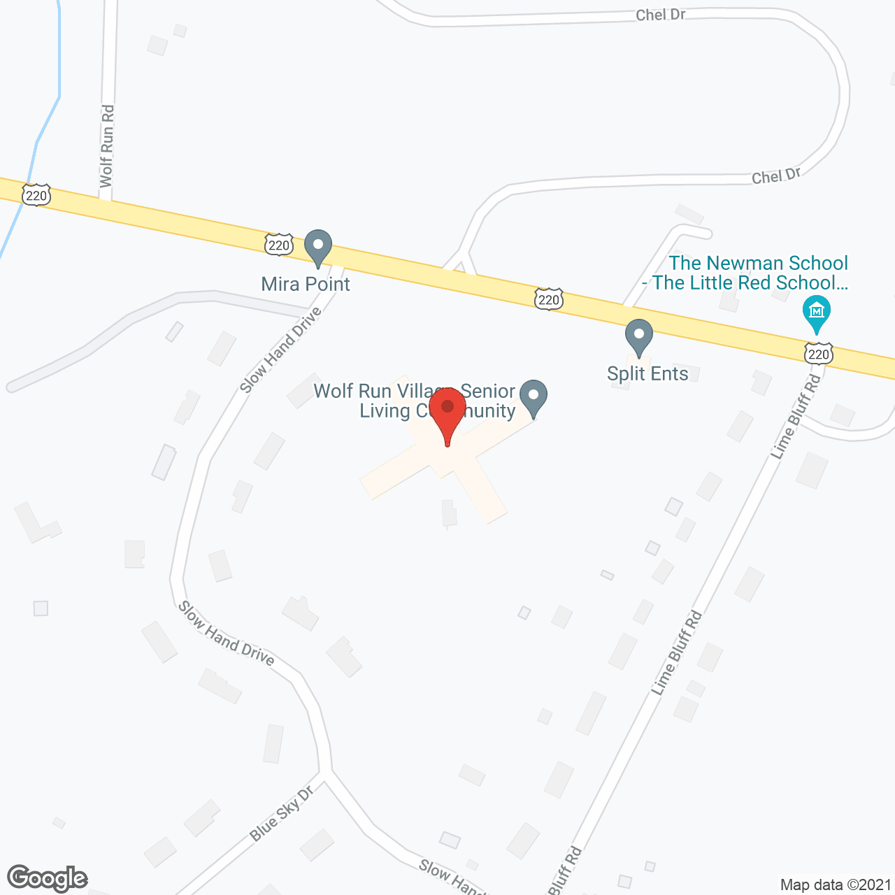 Wolf Run Village in google map