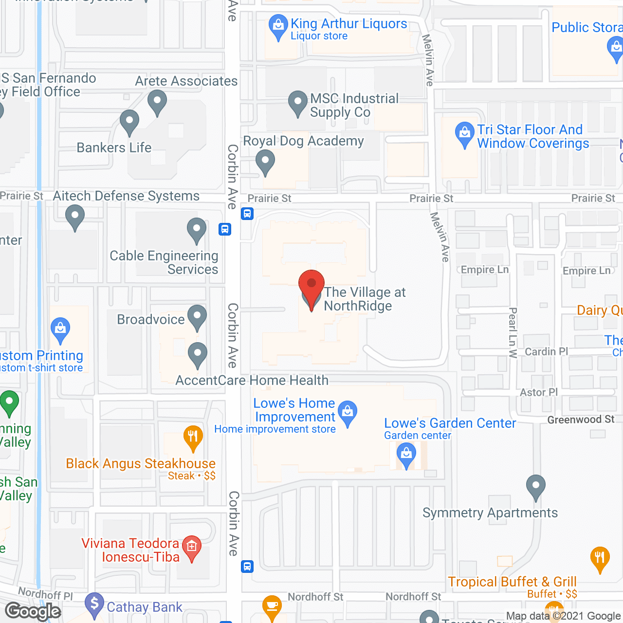 The Village at Northridge in google map