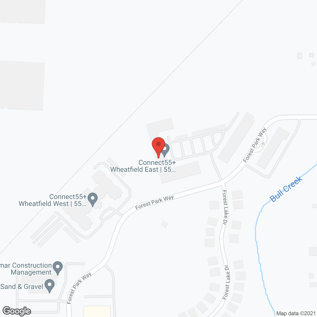 Woodlands Senior Village in google map