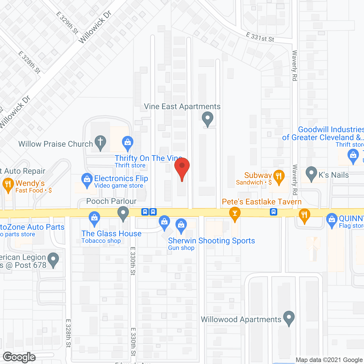 Willo Vu Apartments in google map