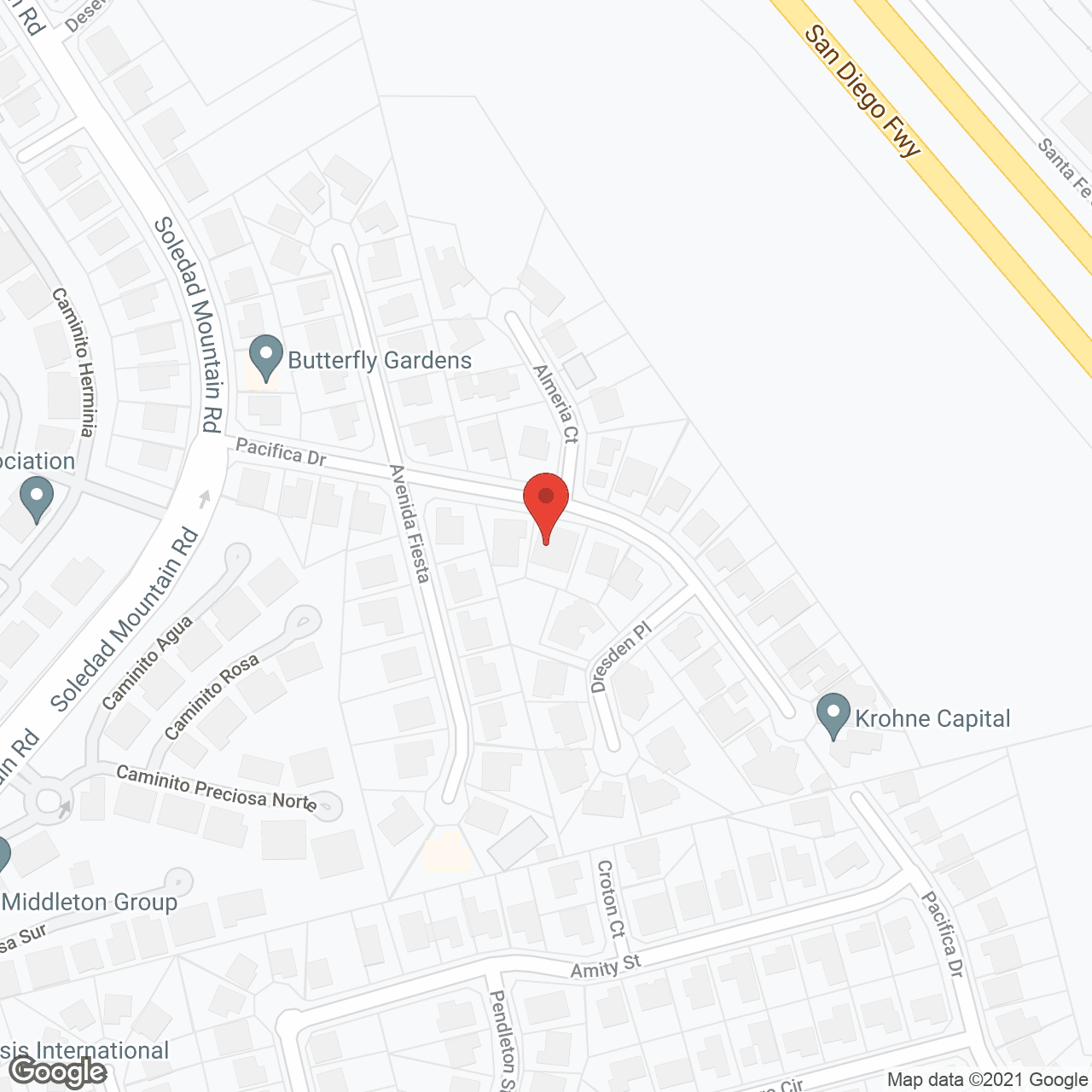 La Jolla Casa Pacifica in google map
