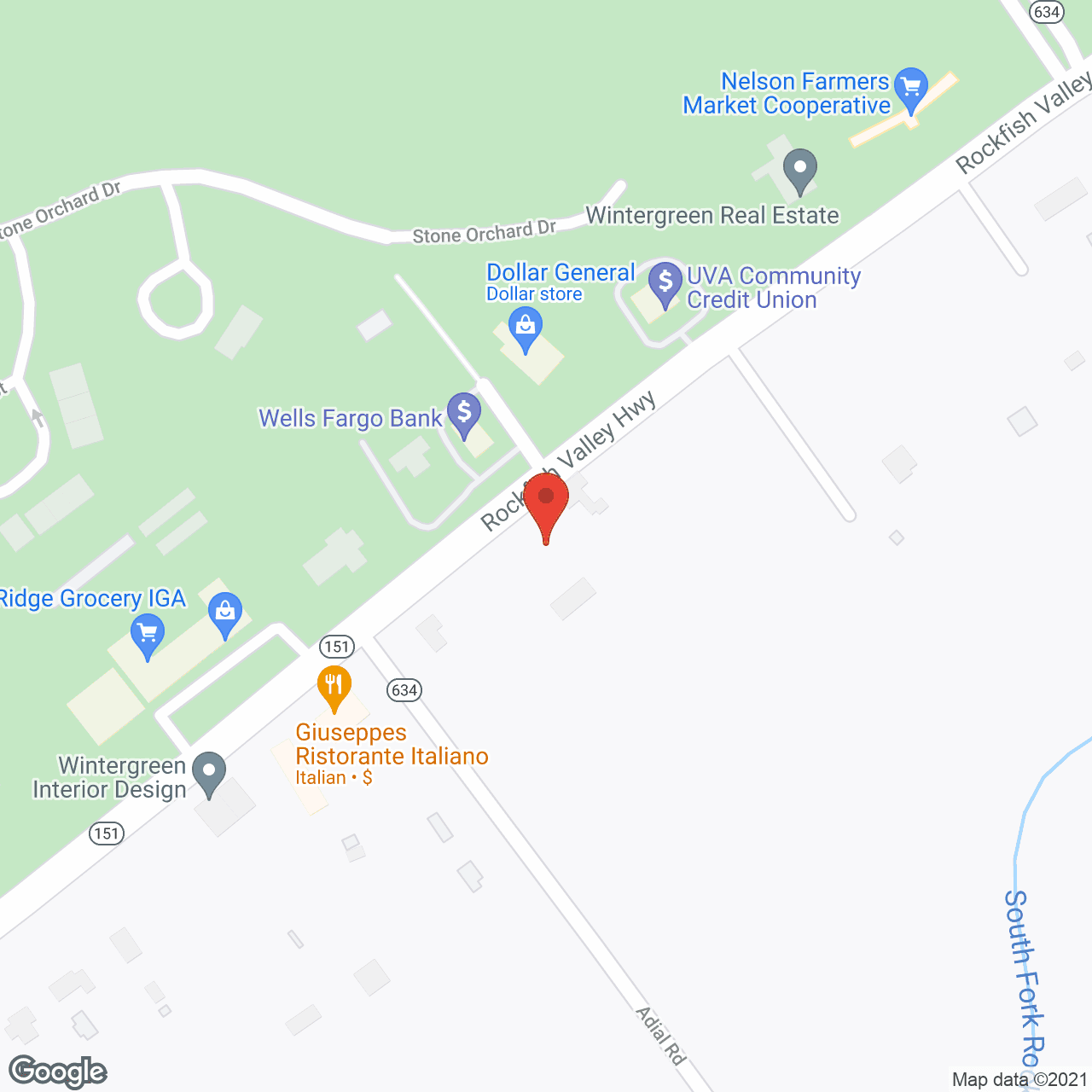 Rosewood Village at Wintergreen in google map