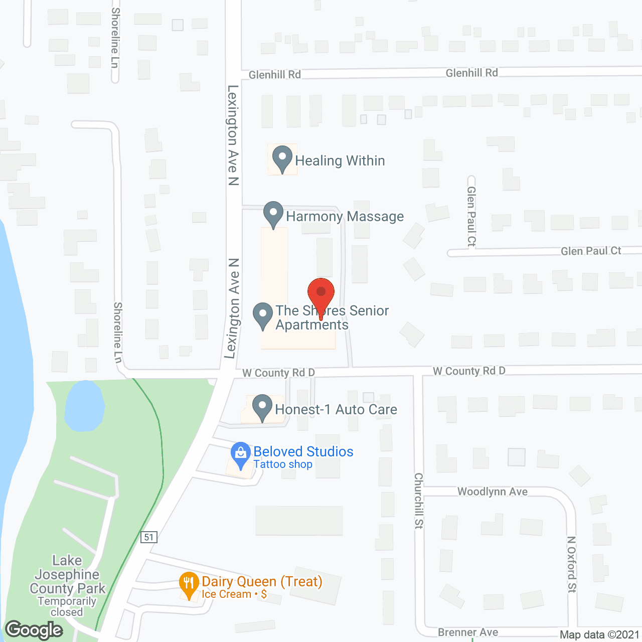 The Shores Senior Apartments in google map