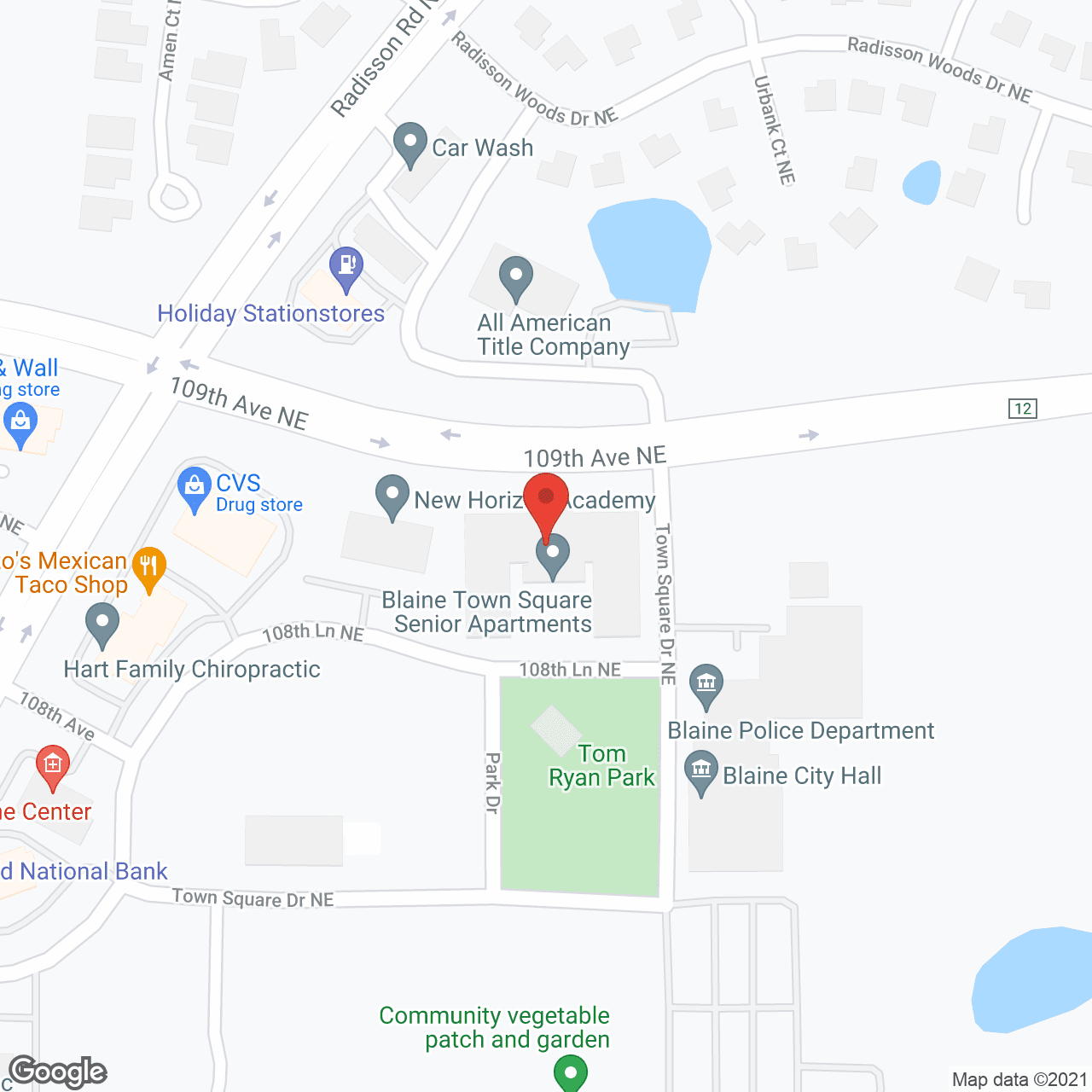 Blaine Town Square Senior Apartments in google map