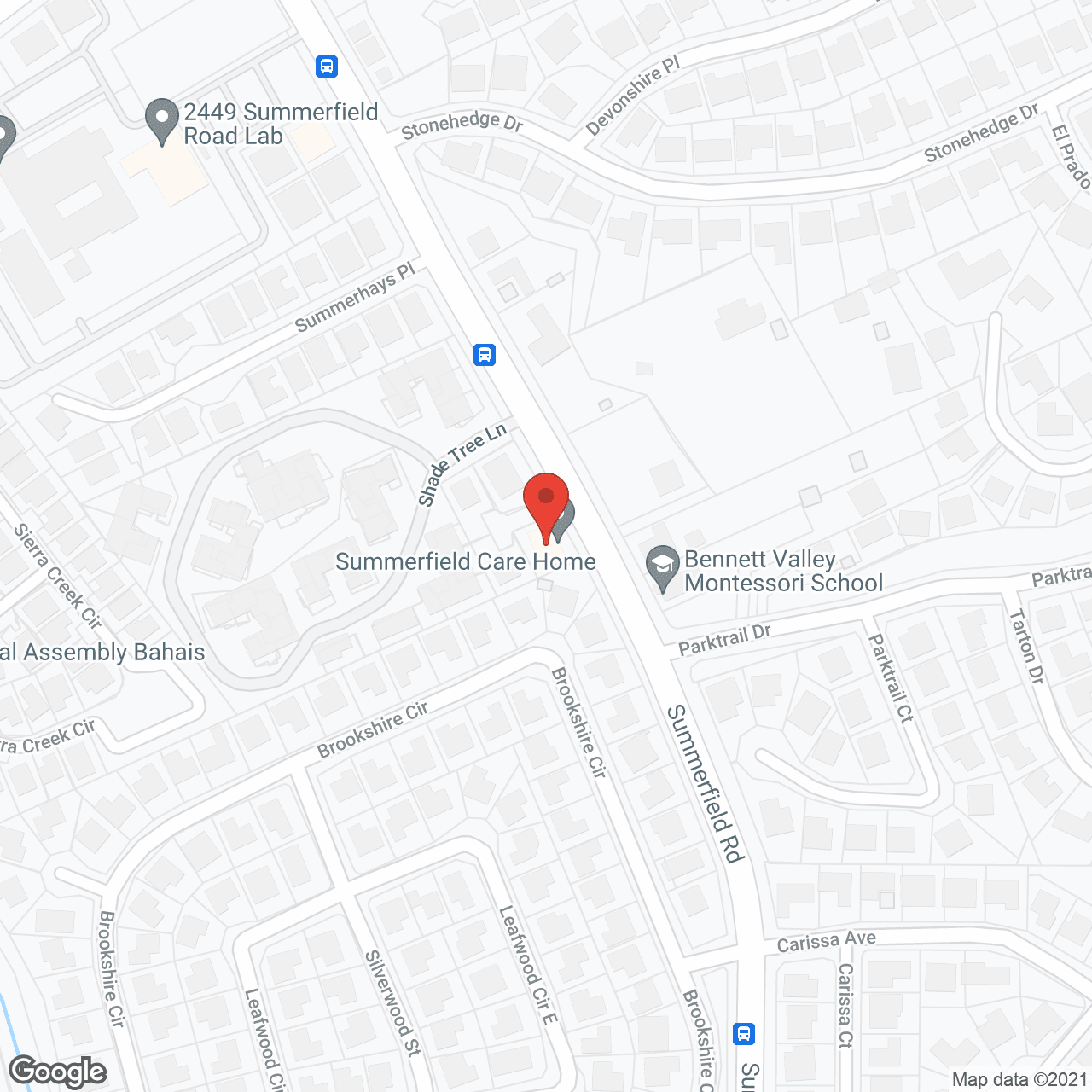 Summerfield Care Home in google map