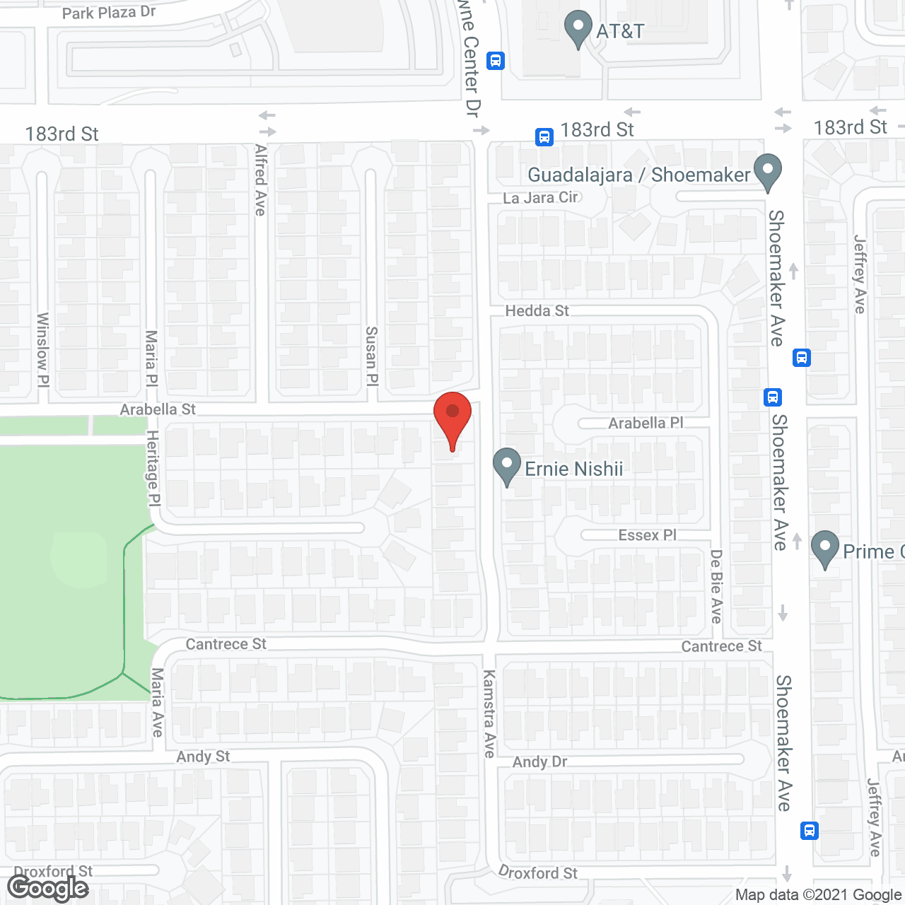 Cerritos Assisted Living in google map