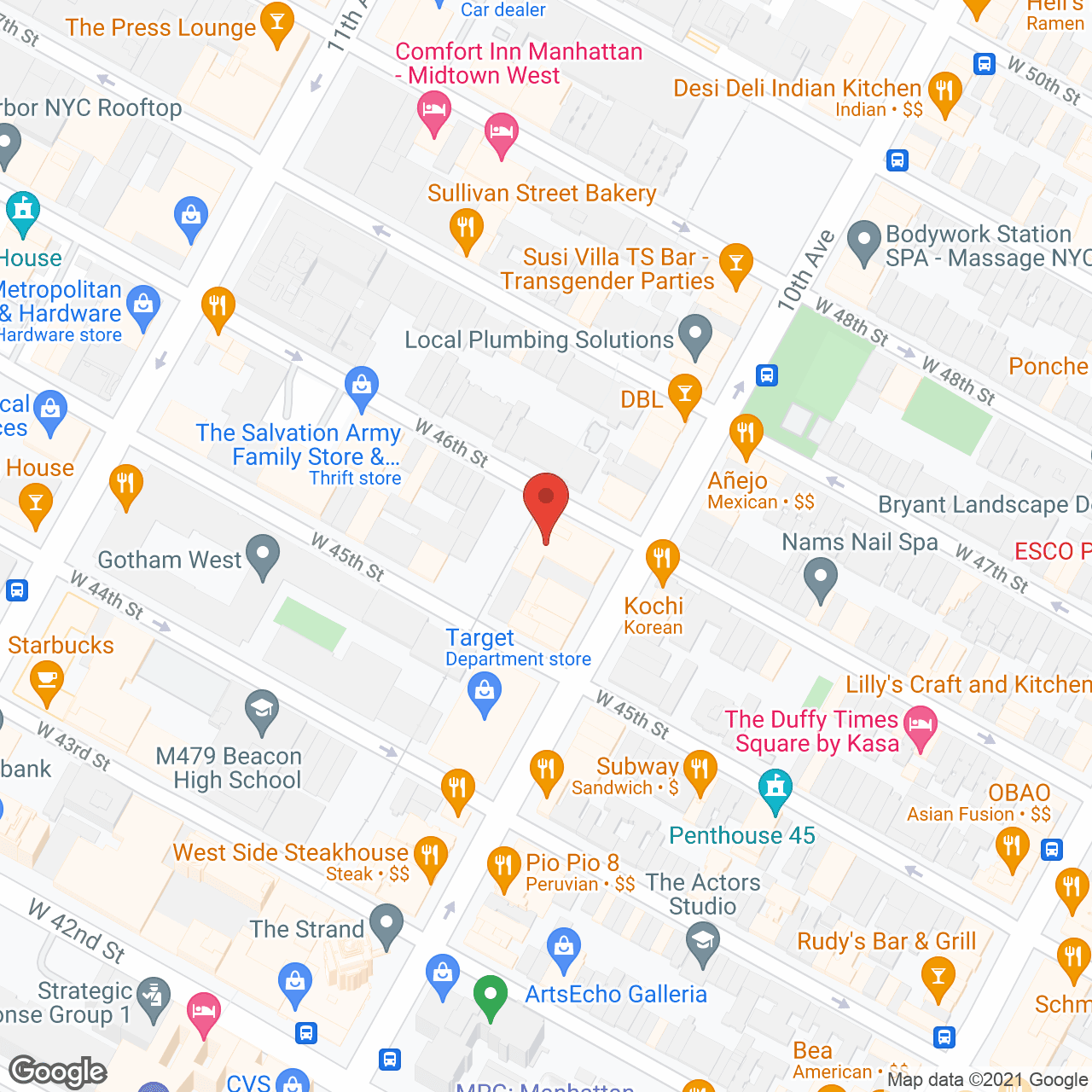 VillageCare at 46 and Ten in google map