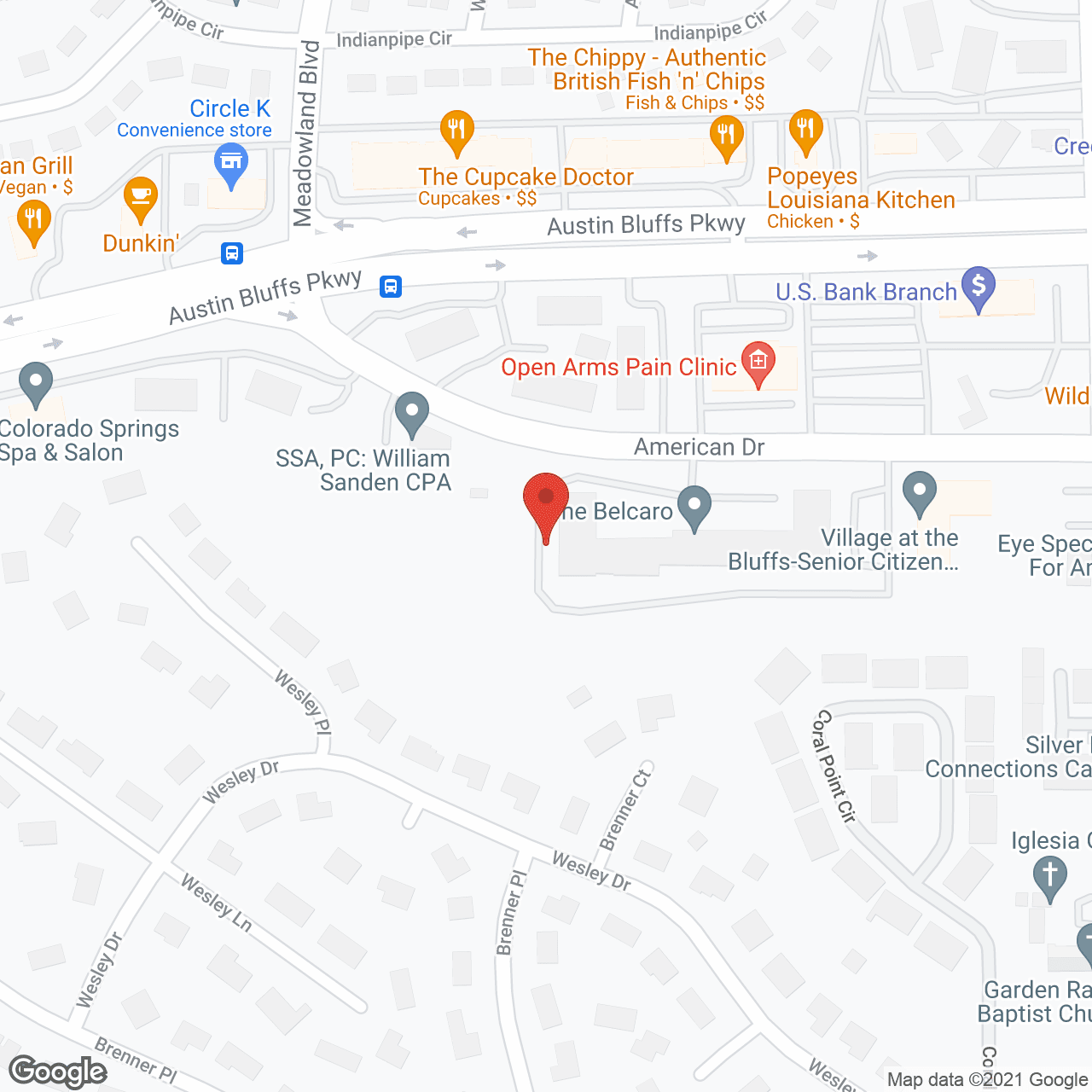 The Belcaro in google map