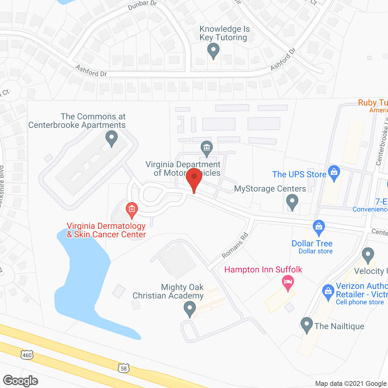 The Commons at Centerbrooke in google map