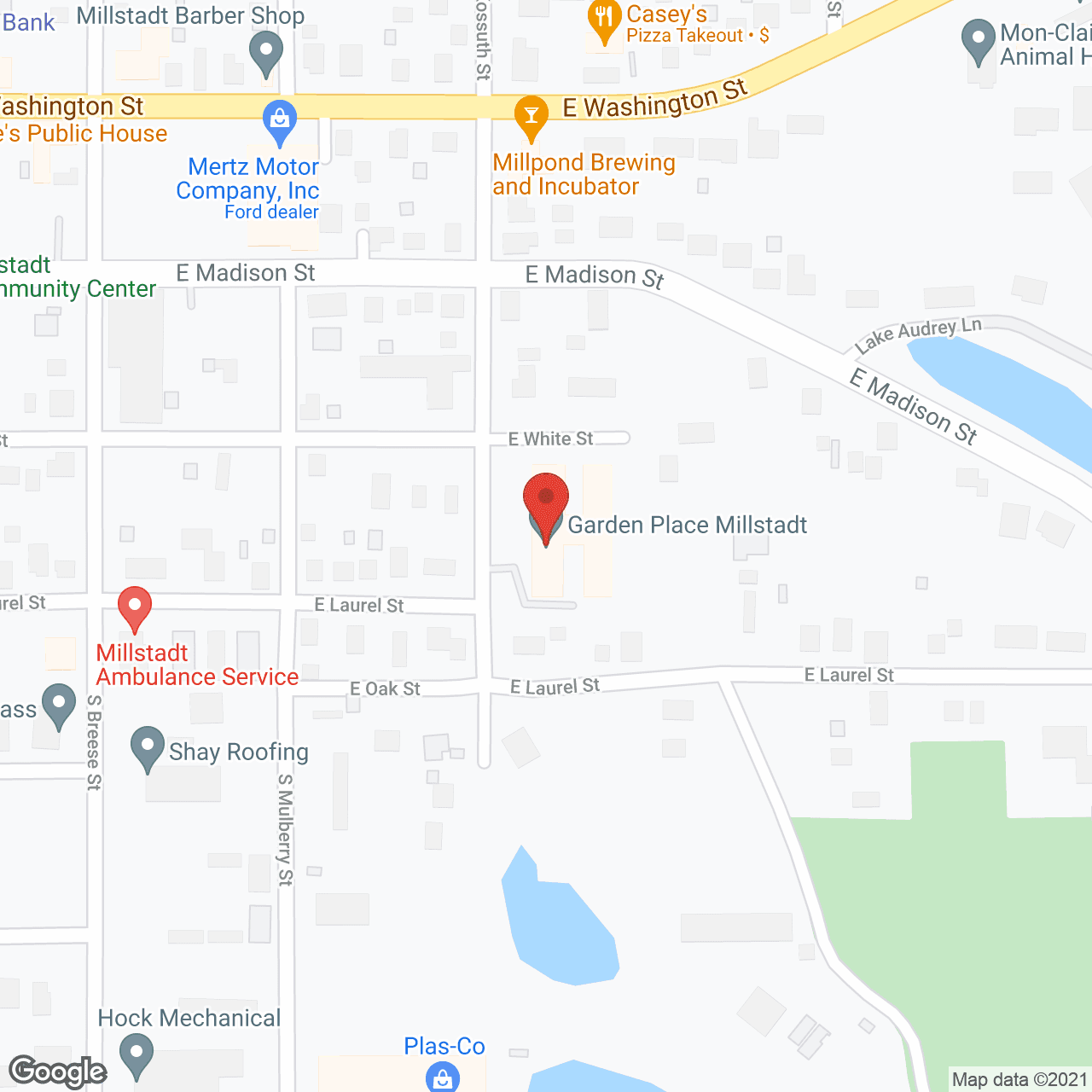 Garden Place of Millstadt in google map