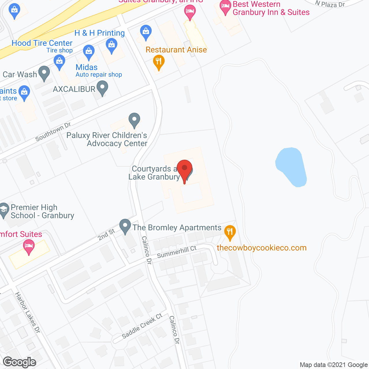 Courtyards at Lake Granbury in google map