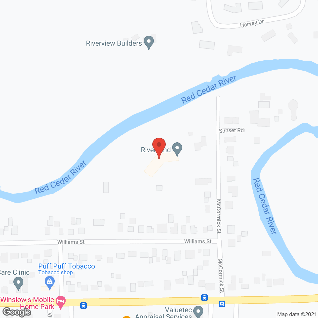 Riverwind Senior Assisted Living in google map