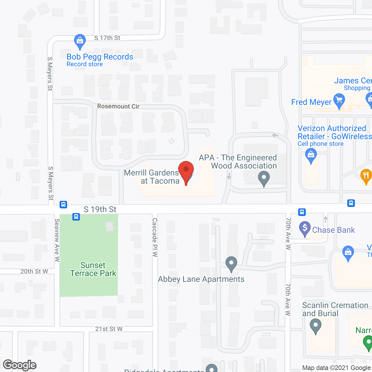 Merrill Gardens at Tacoma in google map