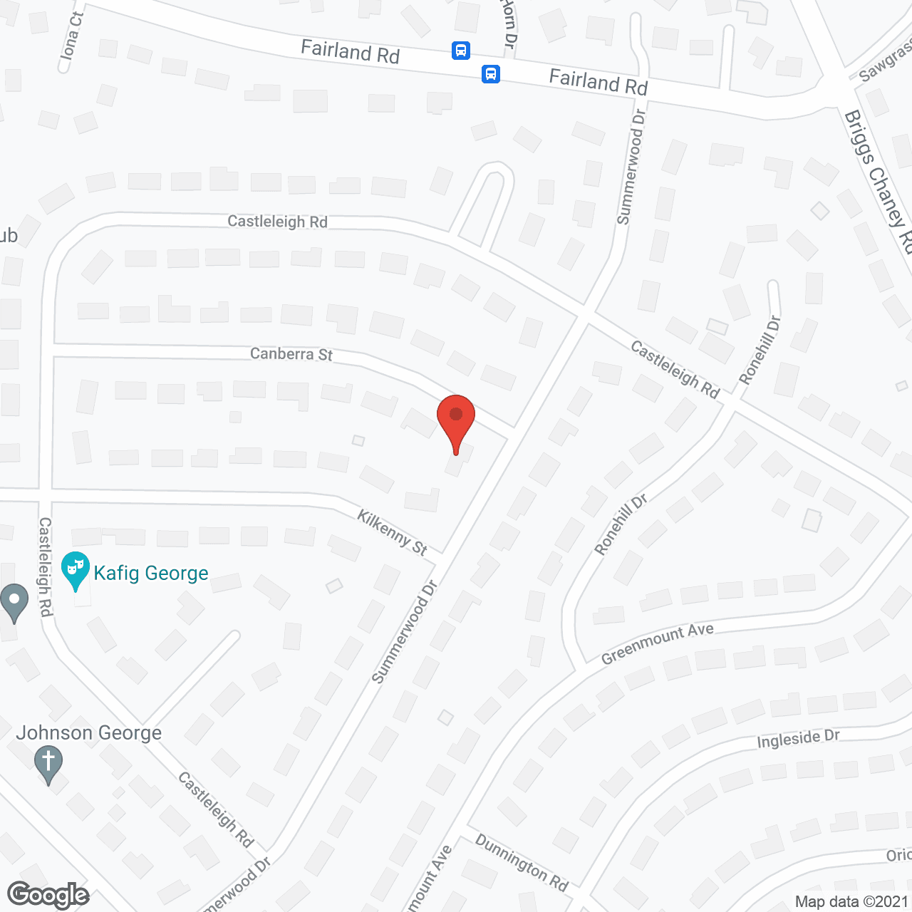 Pleasantville in google map