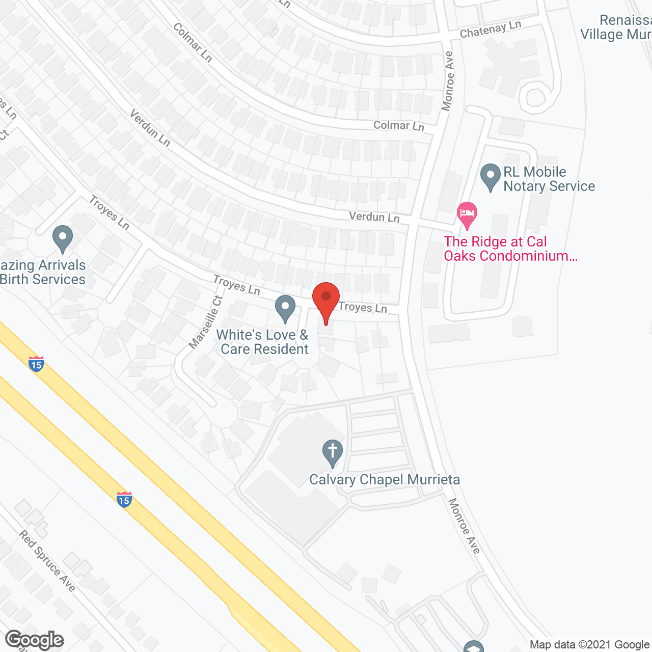 Pacifica Living Center in google map