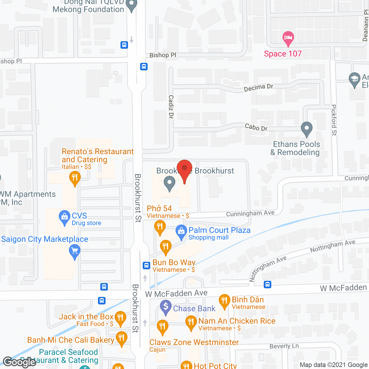 Brookhurst Royale in google map