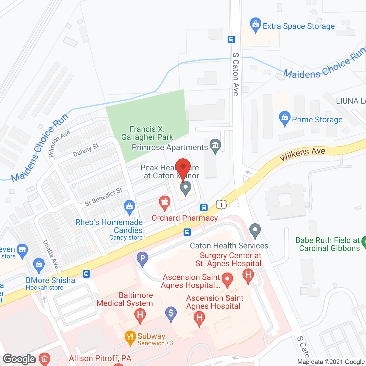 Caton Manor in google map