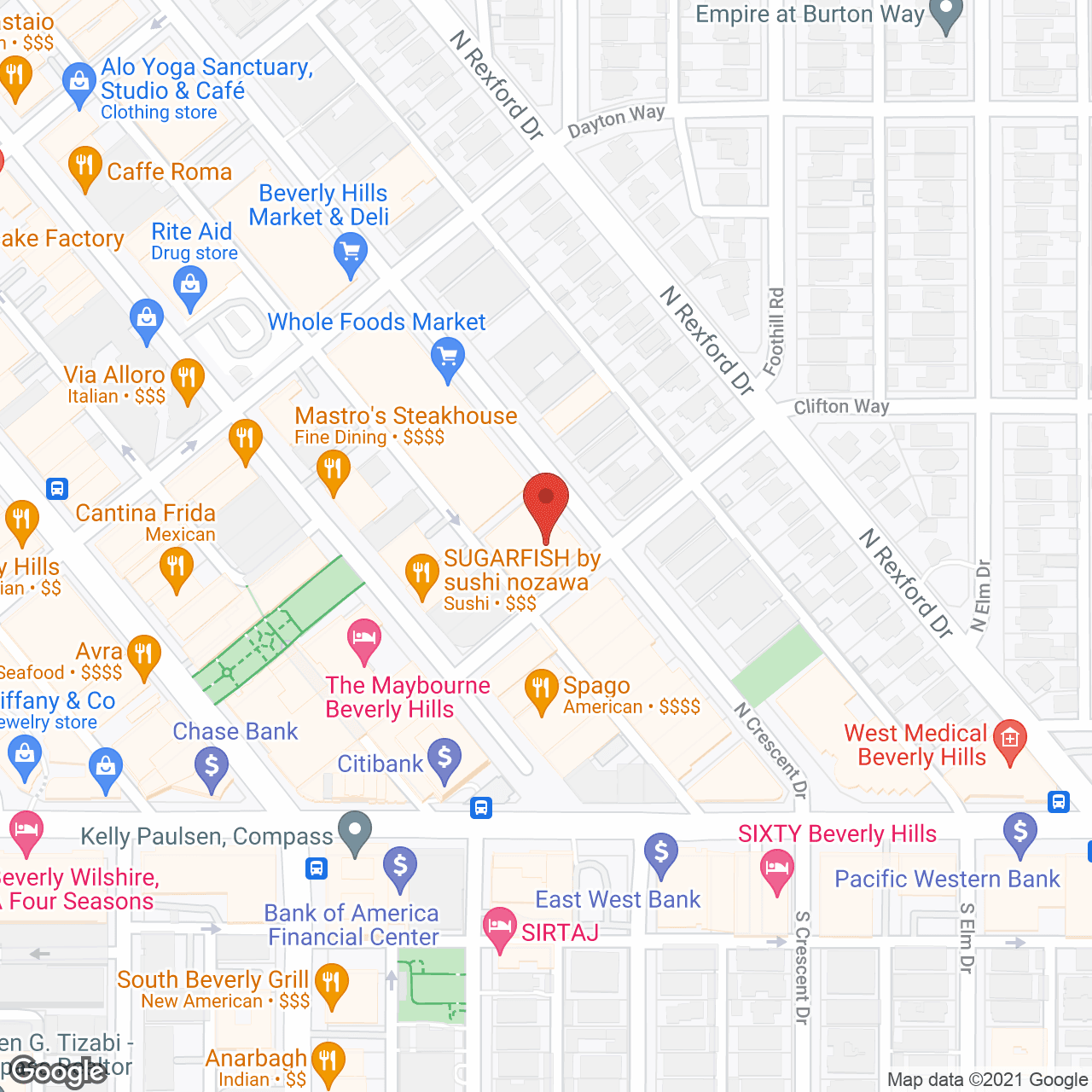 Sunrise of Beverly Hills in google map