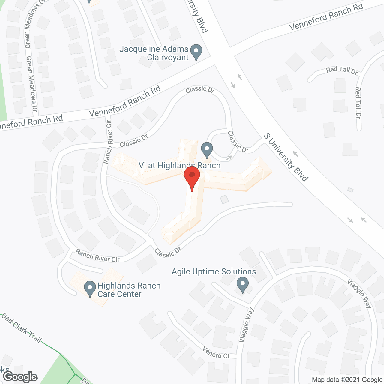 Vi at Highlands Ranch, a CCRC in google map