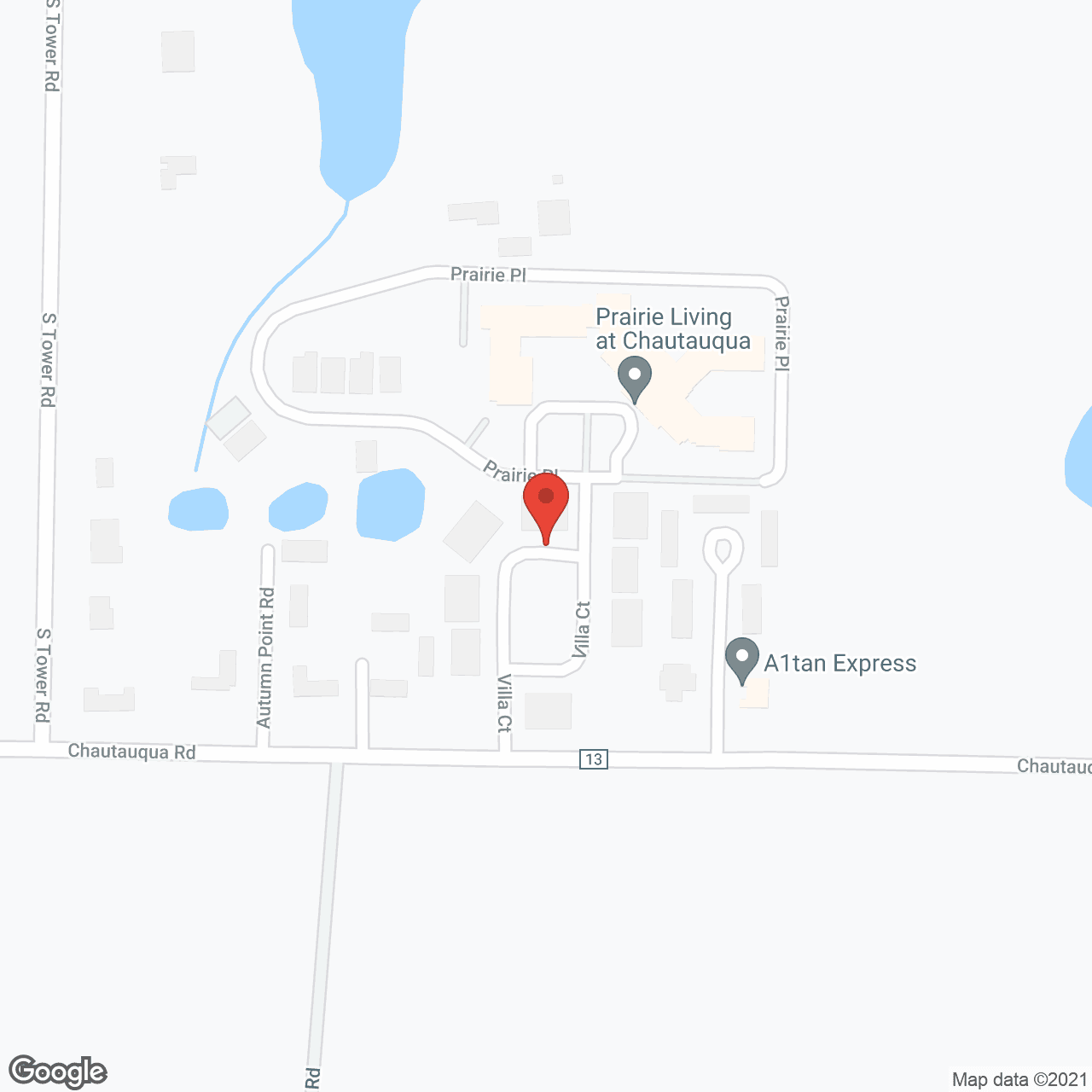 Prairie Living at Chautauqua in google map
