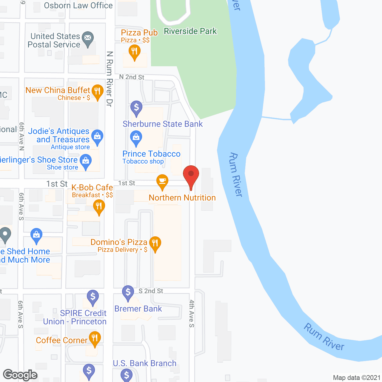Riverside Apartments in google map