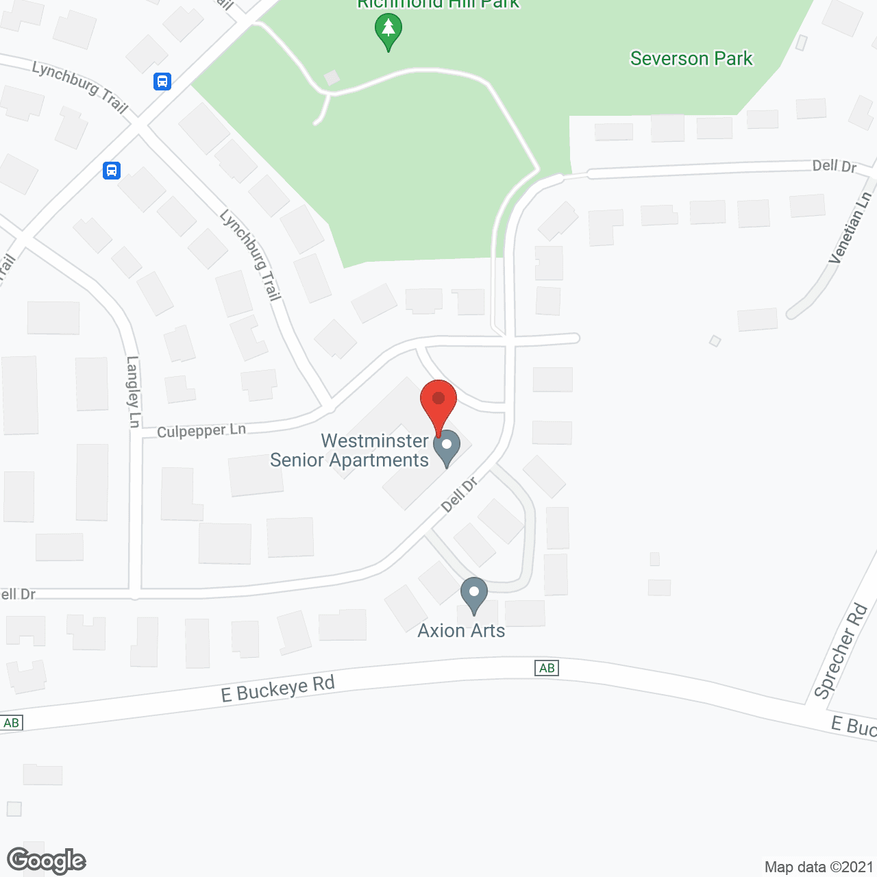 Westminster Senior Housing in google map