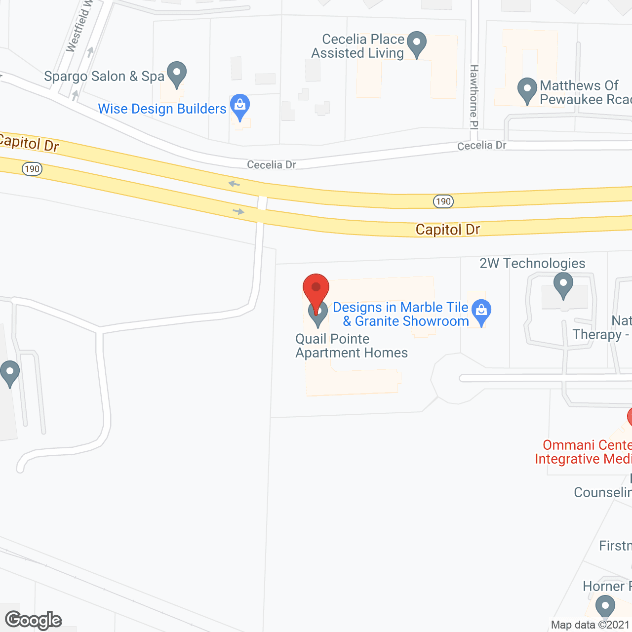 Quail Pointe in google map