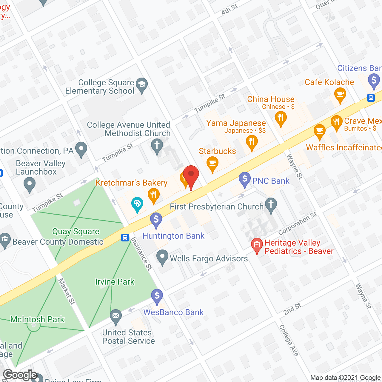 Beaver Meadows in google map