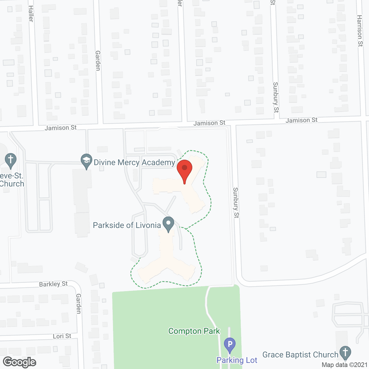 Parkside of Livonia in google map