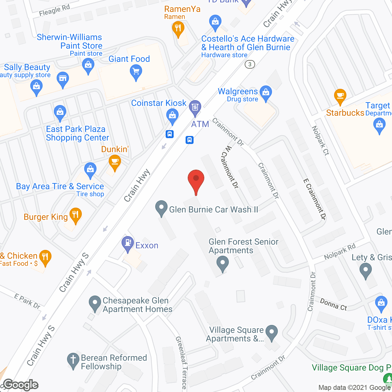 Glen Forest in google map