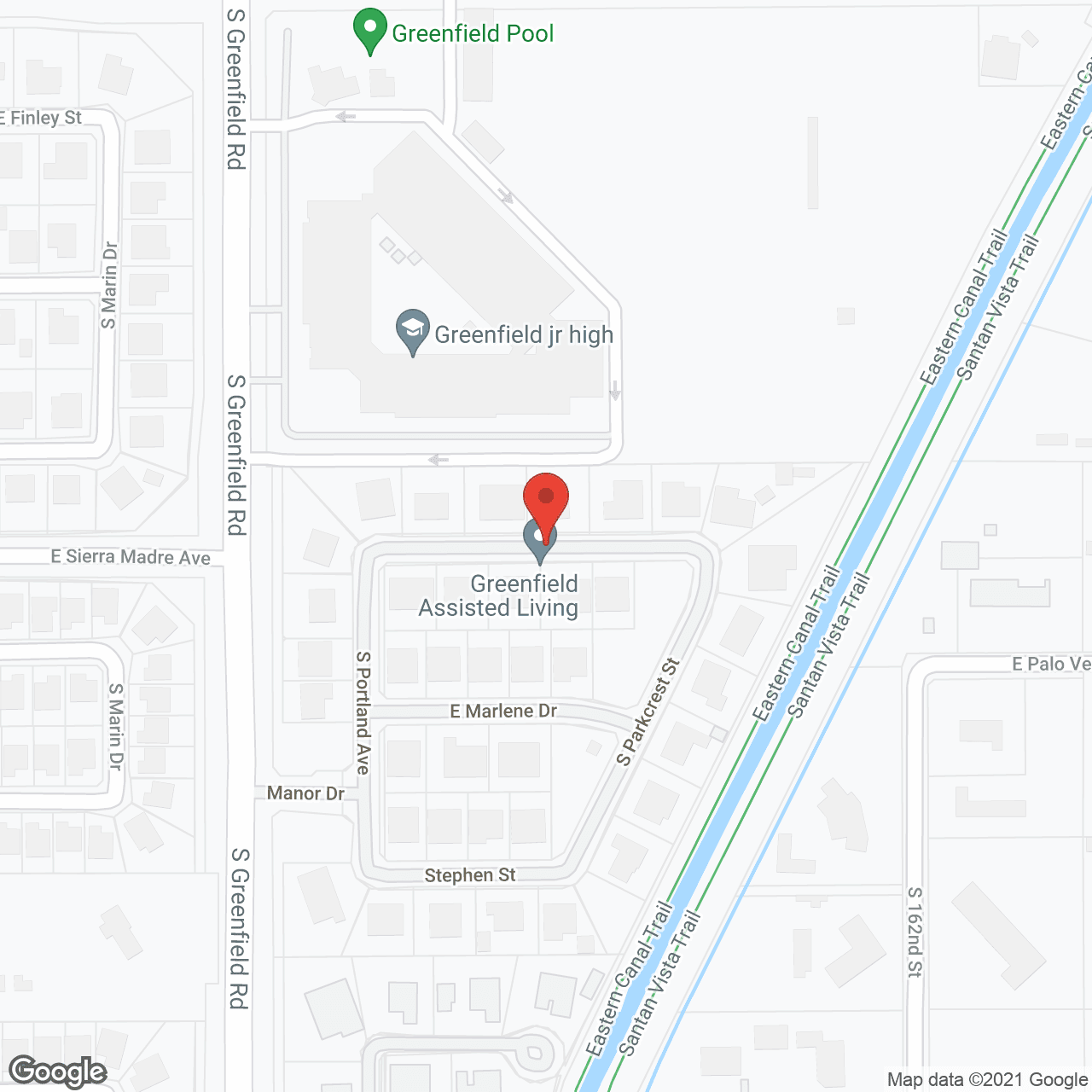Greenfield Assisted Living I in google map