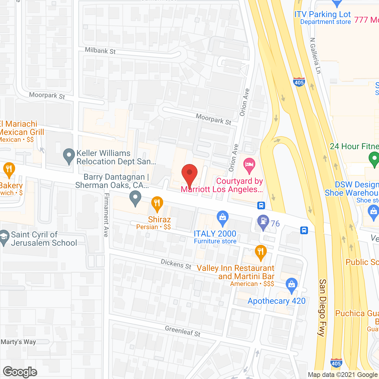 Belmont Village Encino in google map