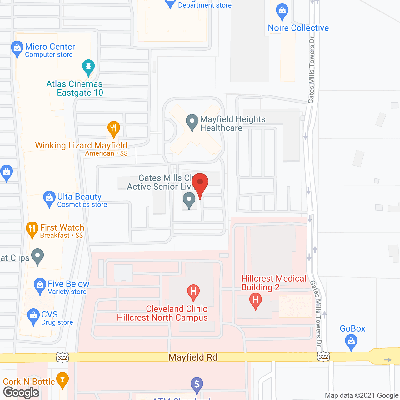 Gates Mills Club in google map