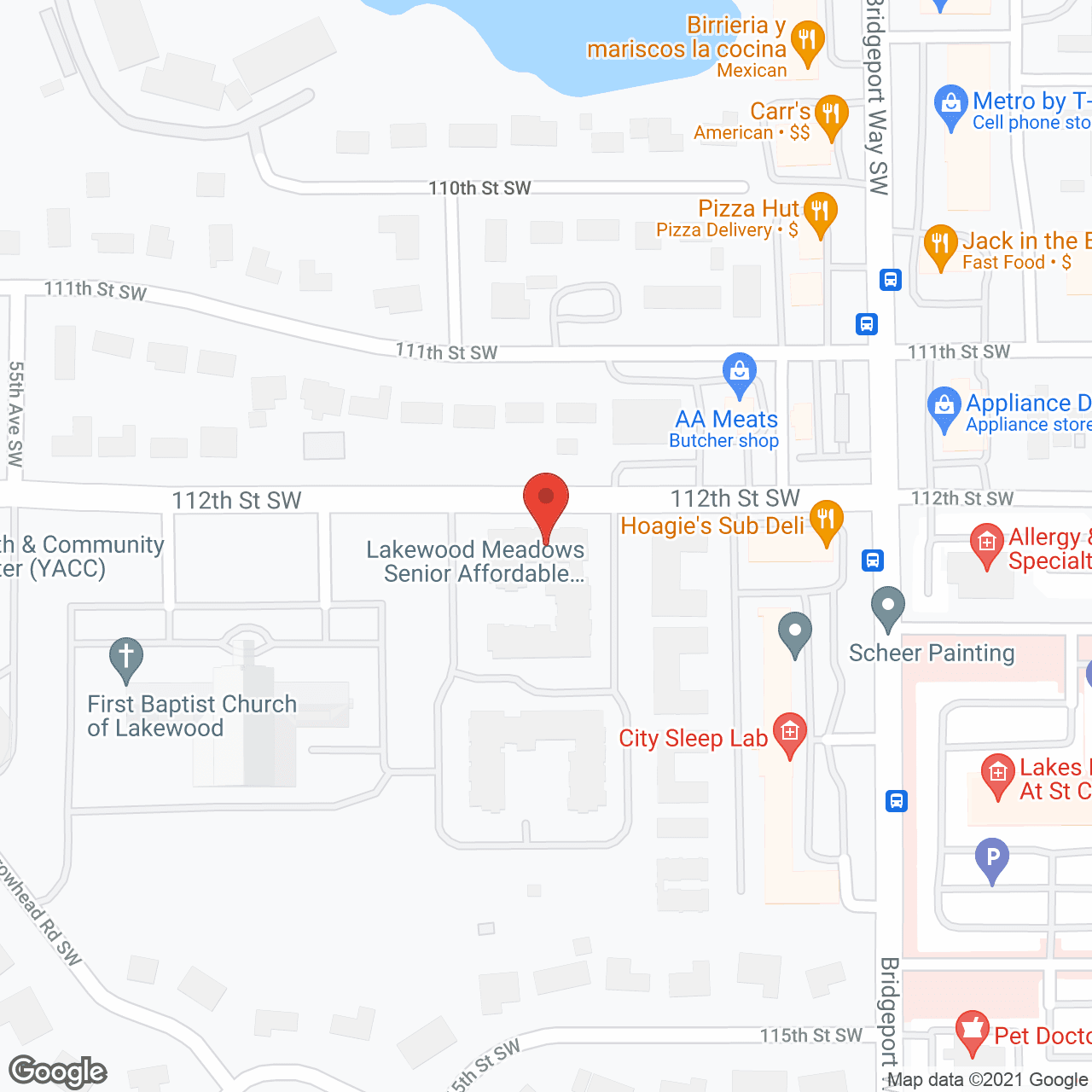 Lakewood Meadows in google map