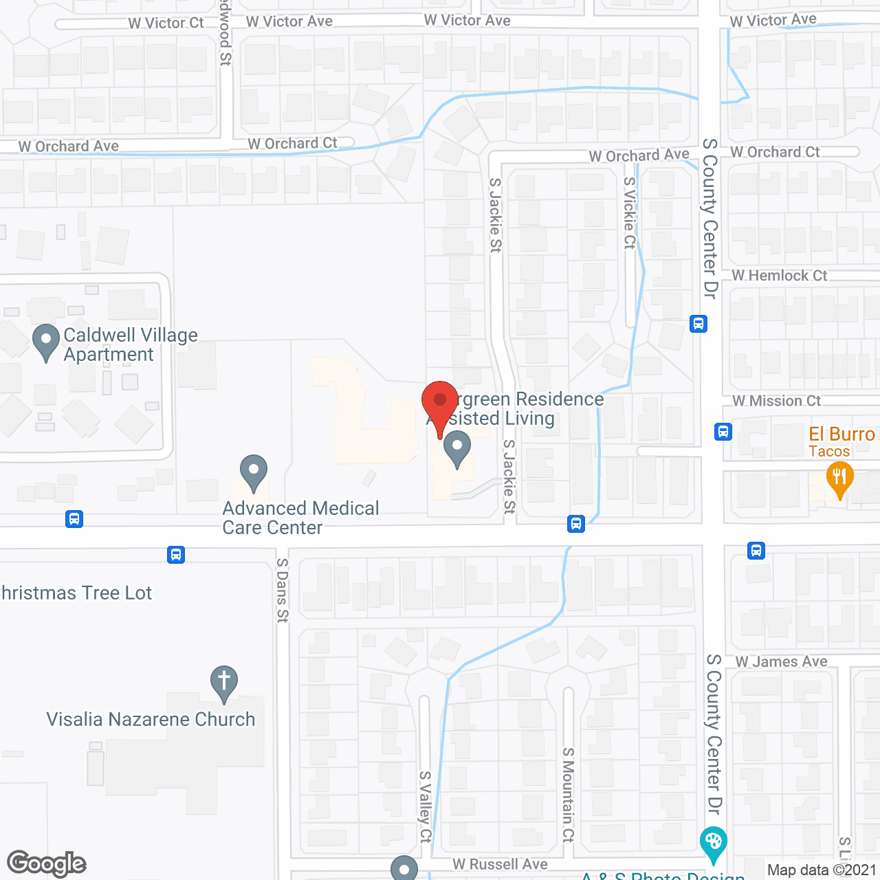 Evergreen Residence in google map