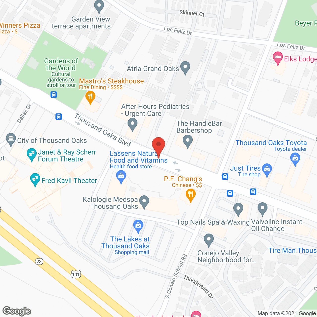 Atria Grand Oaks in google map