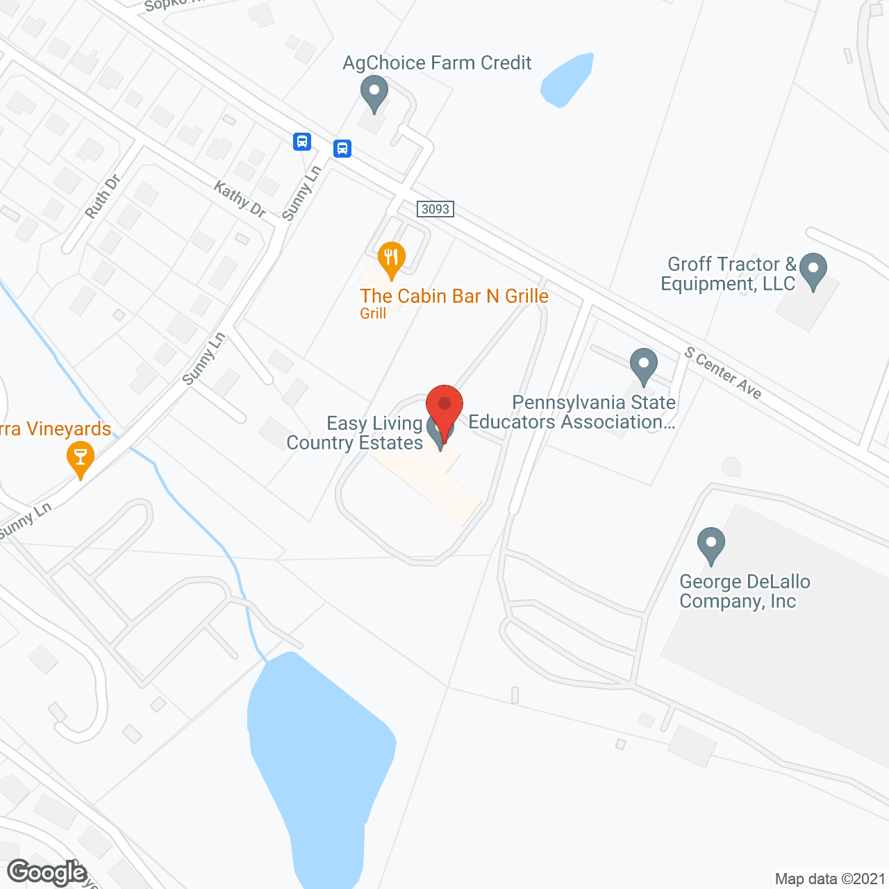 Easy Living Estates of New Stanton in google map