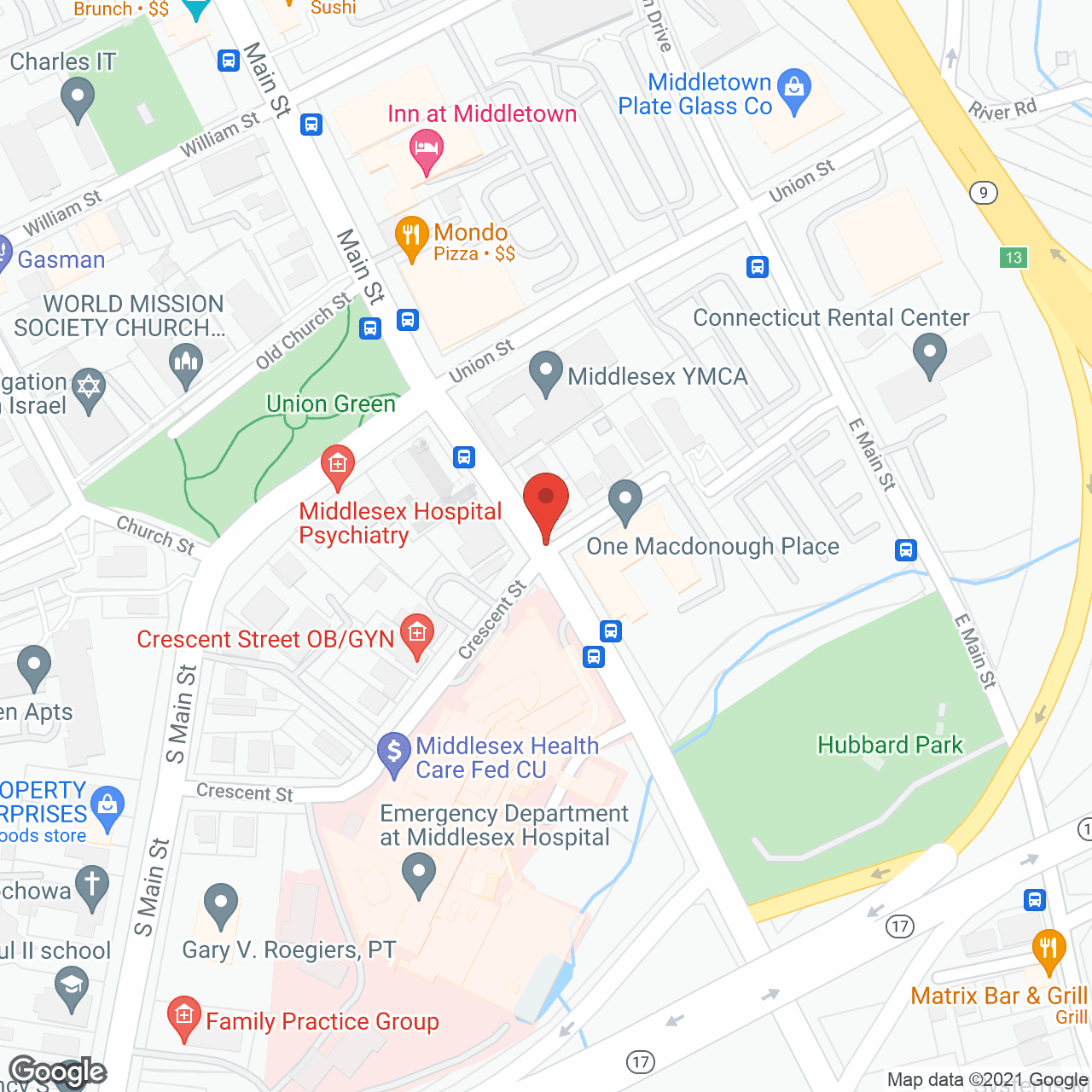 Middlesex Health at One MacDonough Place in google map