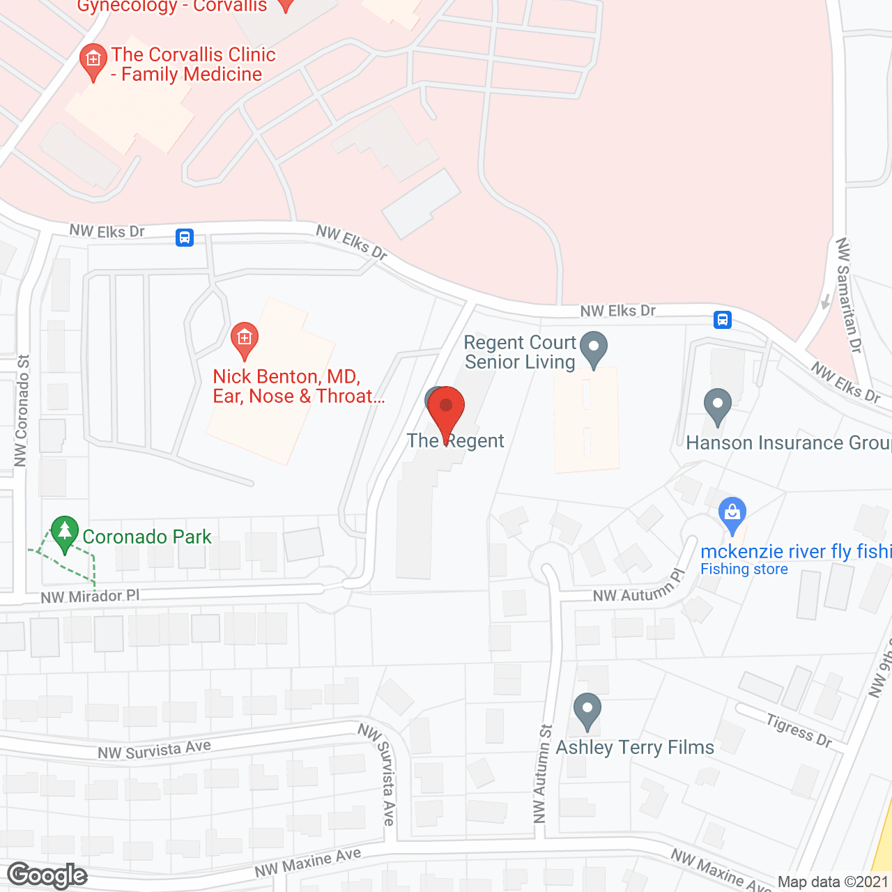 Holiday Regent in google map