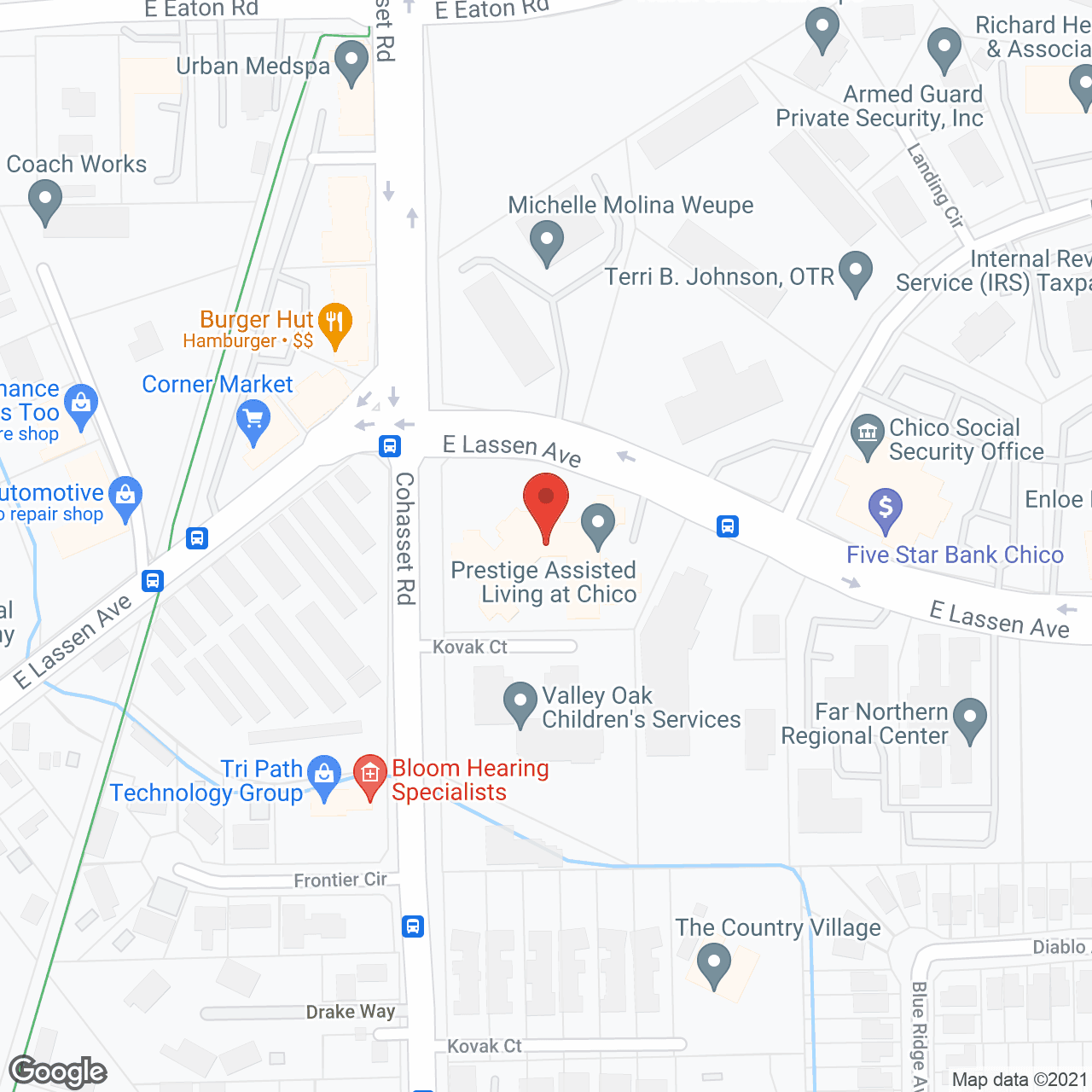 Prestige Assisted Living at Chico in google map
