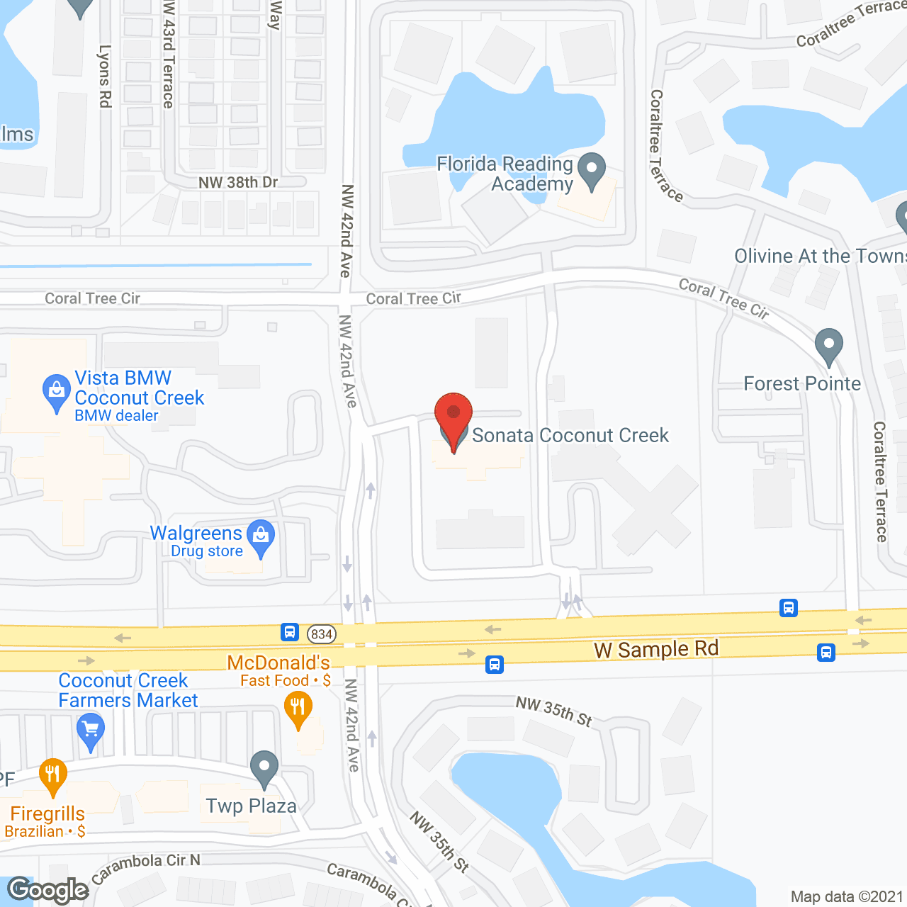 Sonata at Coconut Creek in google map